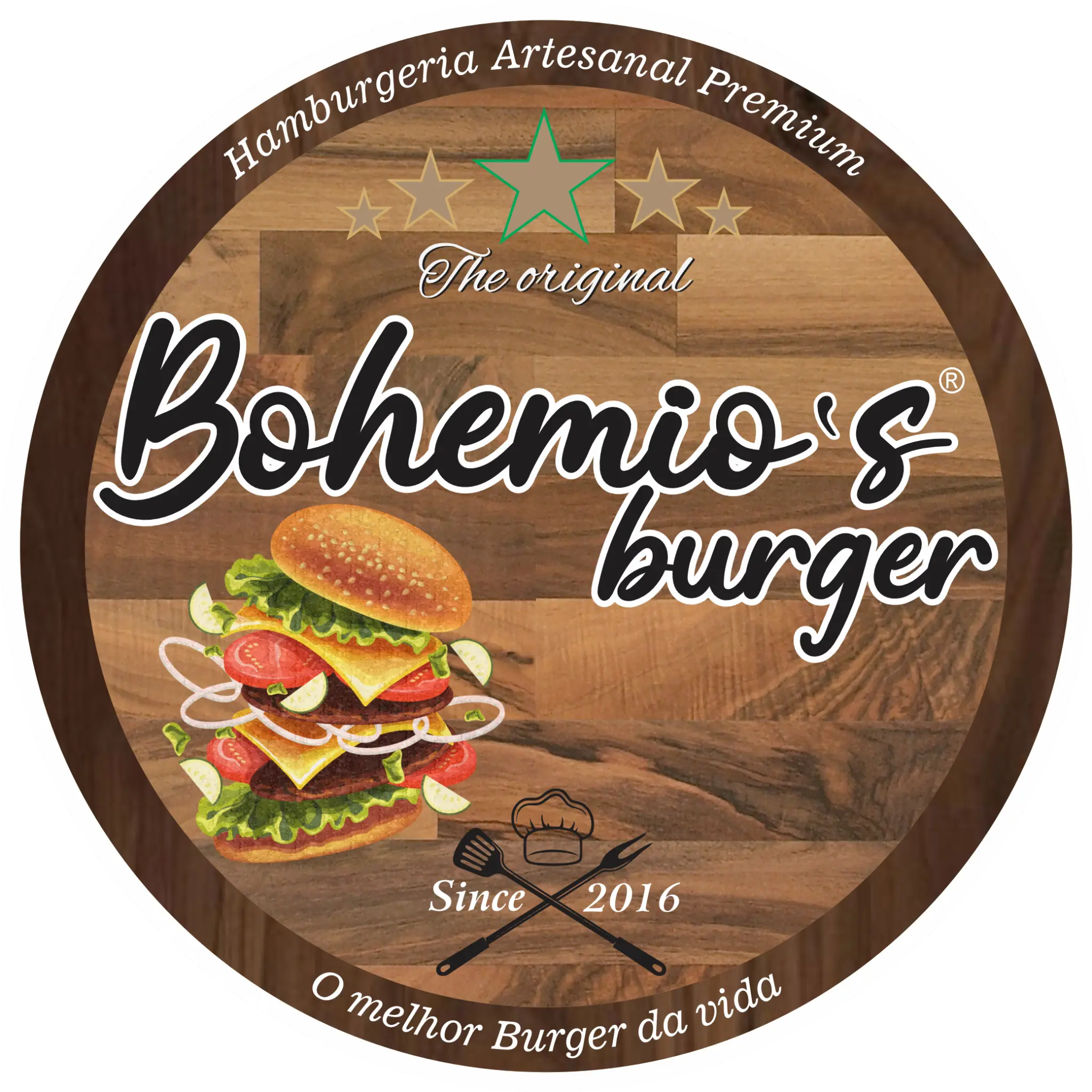 Bohemio's Burger Logo